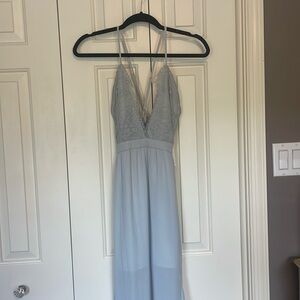 Baby blue wedding guest dress size S NWT